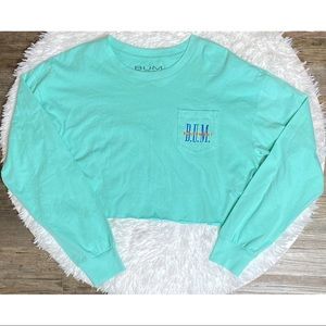 NWT Teal Long Sleeve Crop Top
